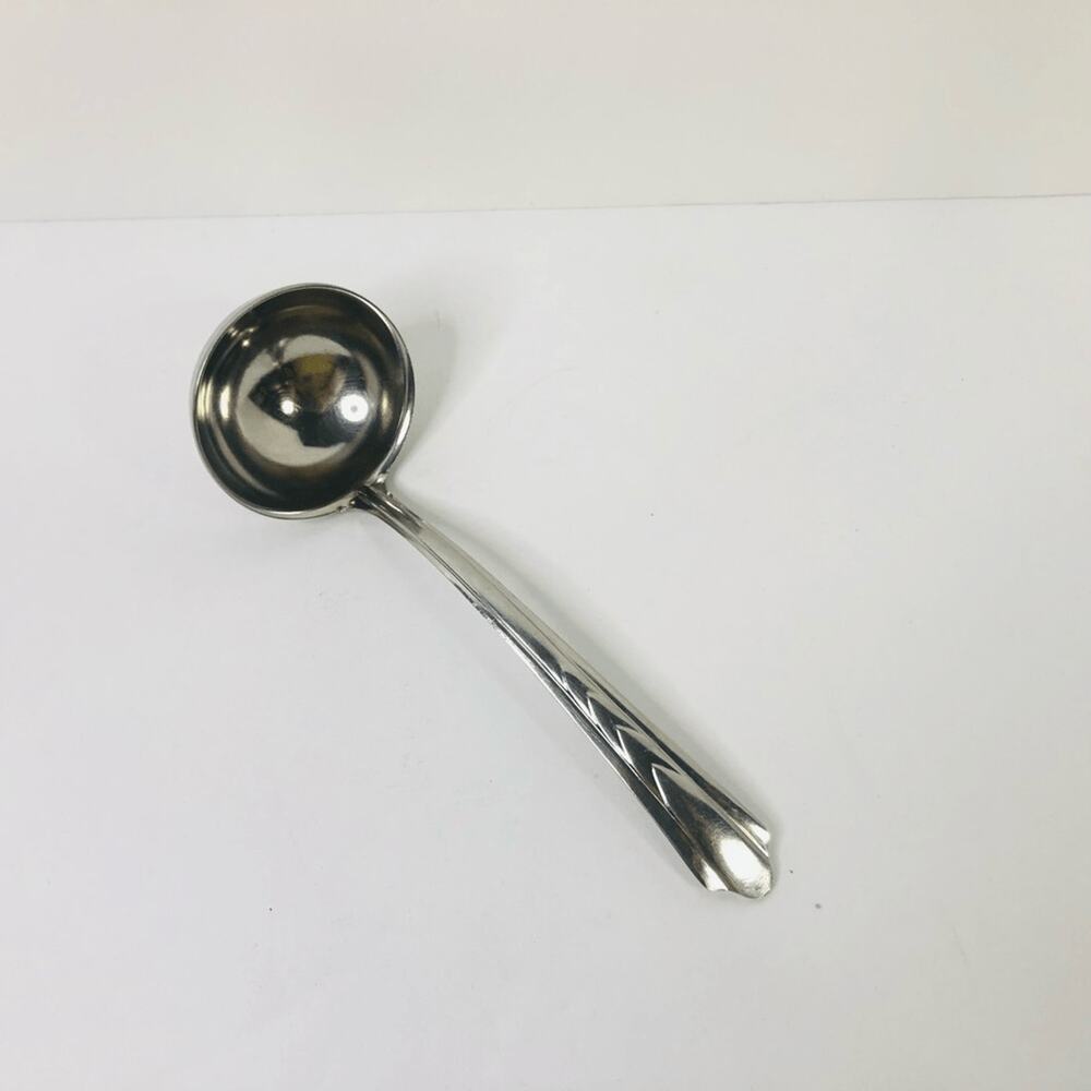 vtg stainless steel art‎ deco design chevron gravy ladle replacement